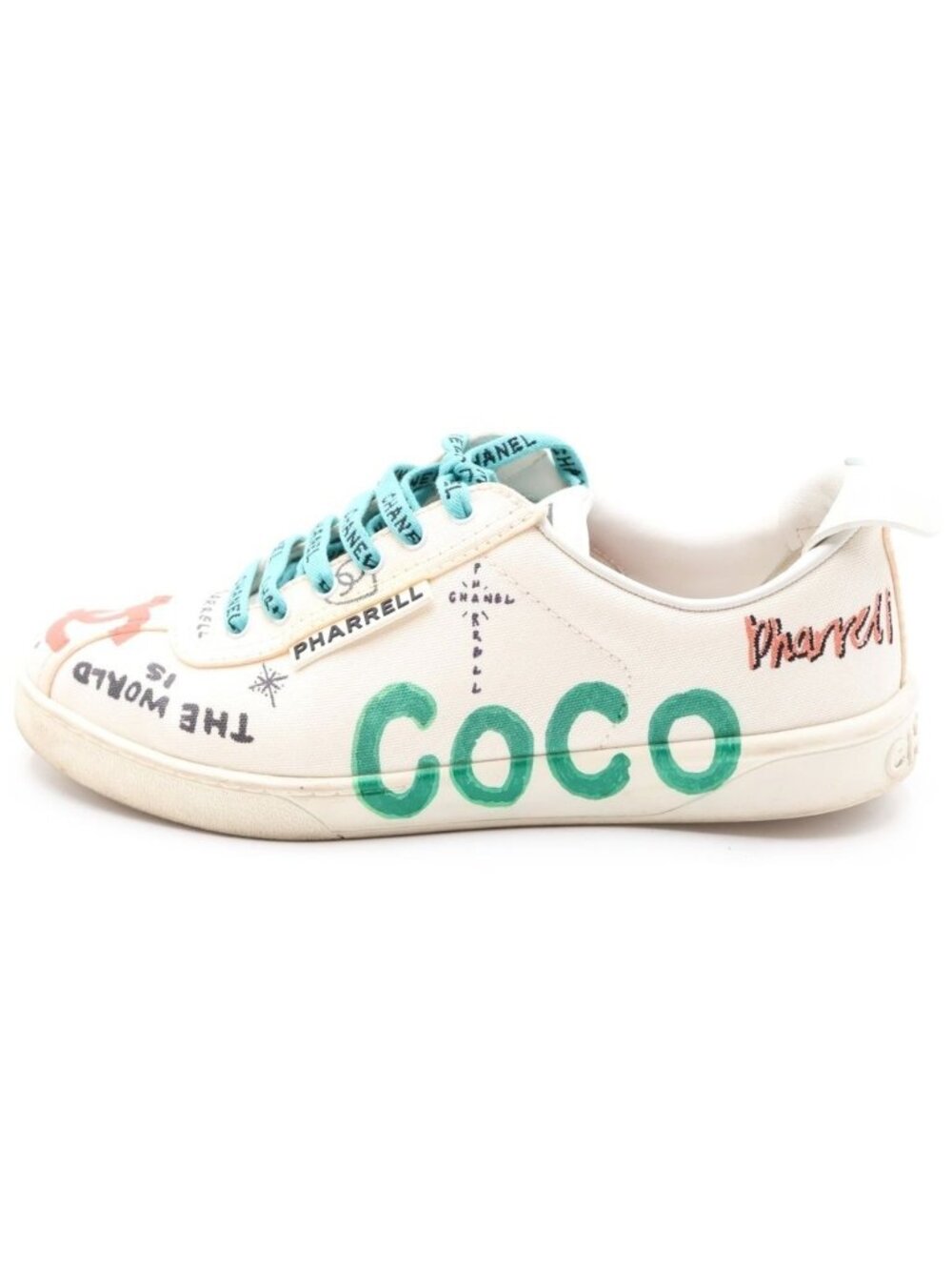 Chanel Pharrell Williams CC Logo Paint Sneaker